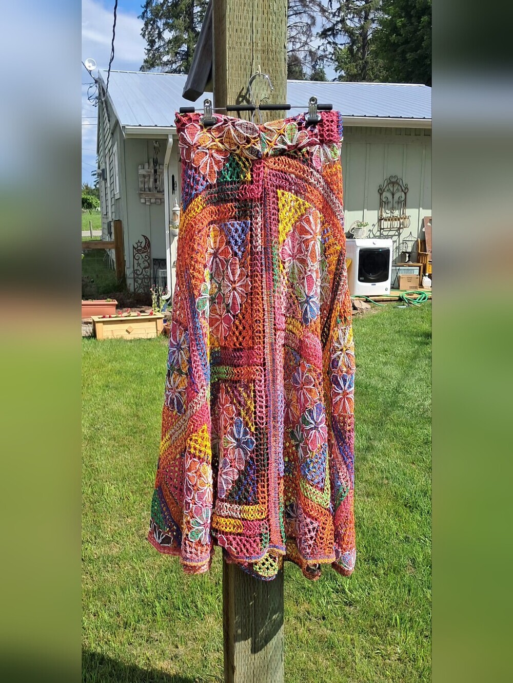 Handmade Charlotte Filet Lace Maxi Skirt